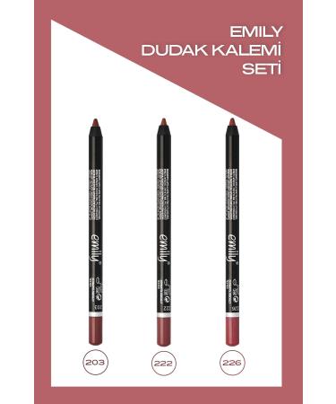 Golden Rose Emily Lip Pencil Set of 3 No: 203-222-226