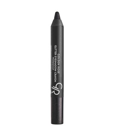Golden Rose Glitter Eyeshadow Crayon Waterproof No: 51 Shiny Black - Glitter Pencil Eyeshadow - 8691190815516