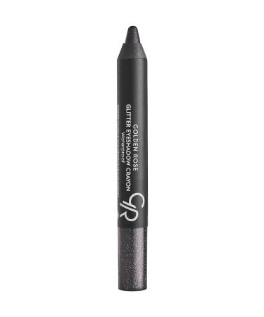 Golden Rose Glitter Eyeshadow Crayon Waterproof No: 55 Midnight Black - Glitter Pencil Eyeshadow - 8691190815554