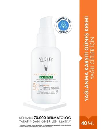 Vichy Capital Soleil UV Clear SPF50+ Sun Cream for Oily and Acne Prone Skin 40 ML