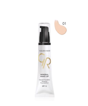 Golden Rose Mineral Foundation - Liquid Powder Mineral Foundation Spf 15 No: 01 35 ml 8691190101817