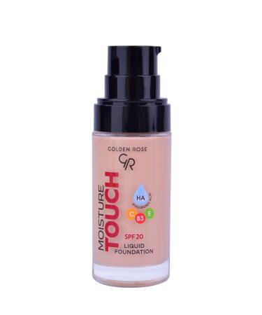 Golden Rose Moisture Touch Liquid Foundation Spf20 No: 103 Moisturizing Foundation - 8691190533687 - Buy Online on GoSupps.com