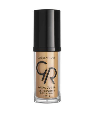 Golden Rose Total Cover 2in1 Foundation & Concealer No: 18 Cappuccino - Foundation & Concealer - 8691190963781