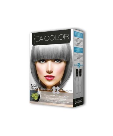 Heez 2 Tube Cream Hair Dye Set Smoke Gray No:0.01