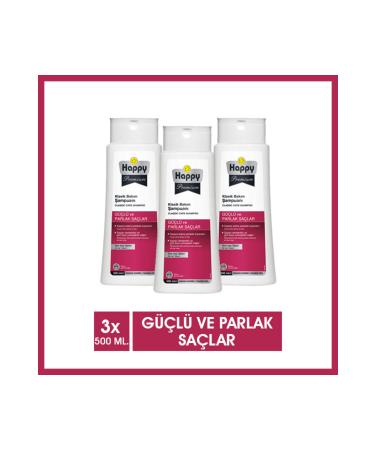 Happy Premium Strong Shiny Hair Classic Care Shampoo 500ml X 3 Pieces