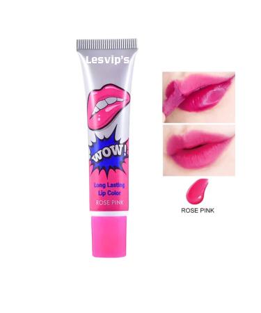 Lesvip's Waterproof Permanent Peelable Lipstick Rose Pink