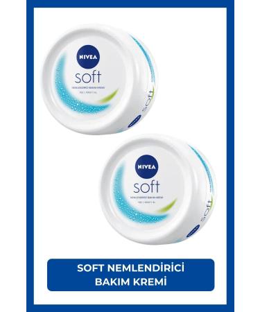NIVEA Soft Moisturizing Body Care Cream 200ml Face Body and Hand Vitamin E Jojoba Oil X2 Pieces