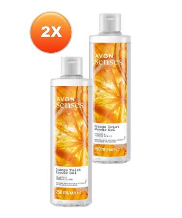 Avon Senses Orange Twist Orange and Jasmine Scented Shower Gel 250 Ml. Set of Two - Buy Online on GoSupps.com