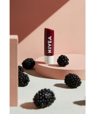 NIVEA Blackberry Lip Care Cream and Gloss 4.8gr Moisturizing Light Burgundy Shimmer Smooth Lip - Buy Online on GoSupps.com