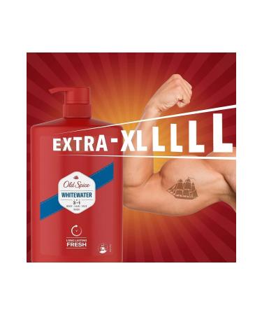 Old Spice Whitewater Men's Shower Gel and Shampoo 1000 ml Extra-XL - Buy Online on GoSupps.com
