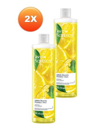Avon Senses Lemon Burst Lemon and Basil Scented Shower Gel 500 Ml. Set of Two - Buy Online on GoSupps.com