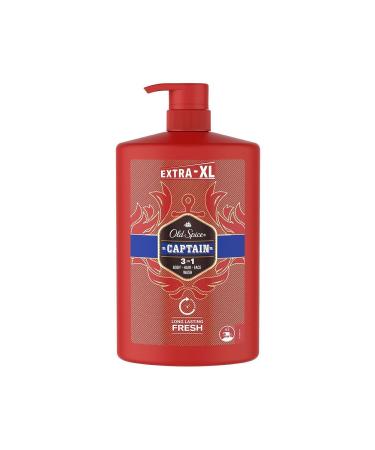 Old Spice Captain Men's Shower Gel and Shampoo 1000 ml Extra-XL - Buy Online on GoSupps.com
