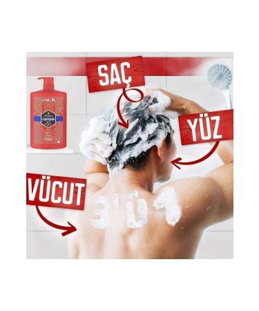 Old Spice Captain Men's Shower Gel and Shampoo 1000 ml Extra-XL - Buy Online on GoSupps.com