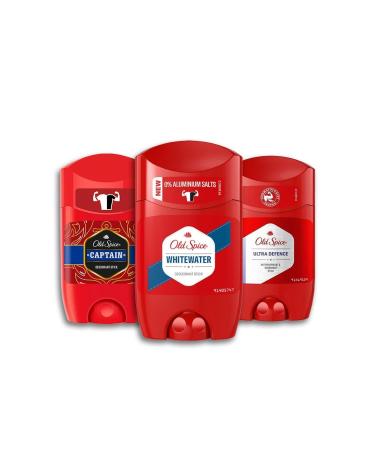 Old Spice Captain Whitewater and Ultra Defense Deodorant Stick 50 Ml