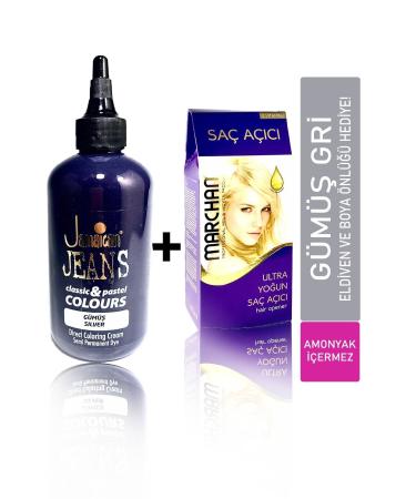 Jamaican Jean's Hair Dye Set for Dark Hair Silver Grey Depset1017