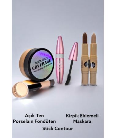 wwbeauty Intensive Concealer Porcelain Foundation & Contour Set & Mascara Set