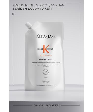 Kerastase Nutritive Bain Satin Riche Intense Moisturizing Shampoo 500 ml - Buy Online on GoSupps.com