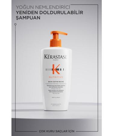Kerastase Nutritive Bain Satin Riche Intense Moisturizing Shampoo 500 ml - Buy Online on GoSupps.com