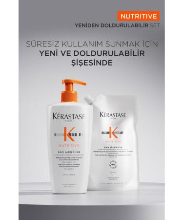 Kerastase Nutritive Bain Satin Riche Intense Moisturizing Shampoo 500 ml - Buy Online on GoSupps.com