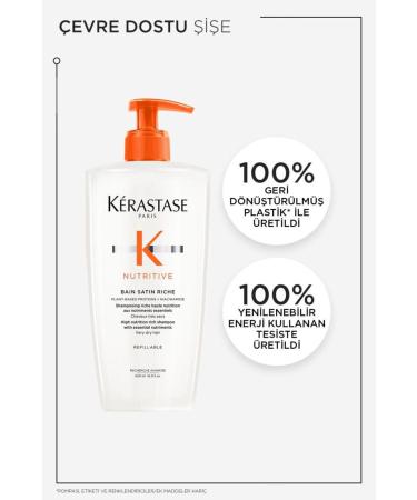 Kerastase Nutritive Bain Satin Riche Intense Moisturizing Shampoo 500 ml - Buy Online on GoSupps.com