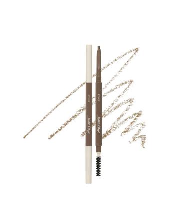 ETUDE Bare Edge Slim Brow / 3d Hexagonal Tip Natural Looking Eyebrow Pencil - 04 Light Brown