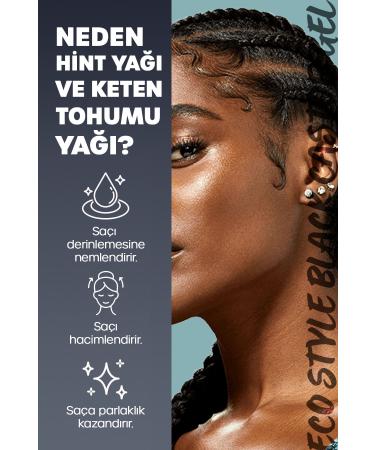 ECO Style Black Castor Oil & Linseed Oil Hair Styling Gel 236ml Black Castor Oil Styling Gel - Buy Online on GoSupps.com