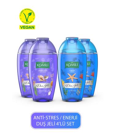 Komili Travel Size Shower Gel Introduction Pack 4 Piece Set - 4 X 200ML