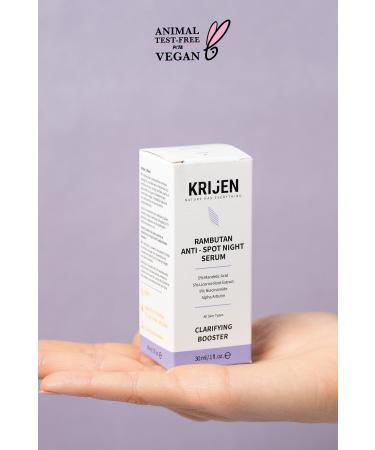 Krijen Rambutan Anti-Spot Skin Tone Equalizing Night Serum | 5% Mandelic Acid + 5% Licorice Root Extract