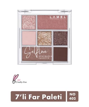 Lamel Cosmetics Lamel Selflove Eyeshadow Eyeshadow Palette Matte Shiny and Pearlescent Shades No 402