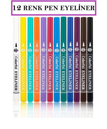 Lavider 24-PIECE SET 12 Colored Yuksel Pigment Neon Oil Eye Pencil + 12 Colored Eyeliner - Buy Online on GoSupps.com