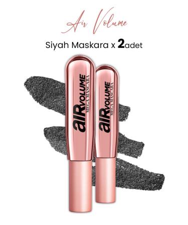 L'Oreal Paris Air Volume Mega Mascara Black X 2 Pieces