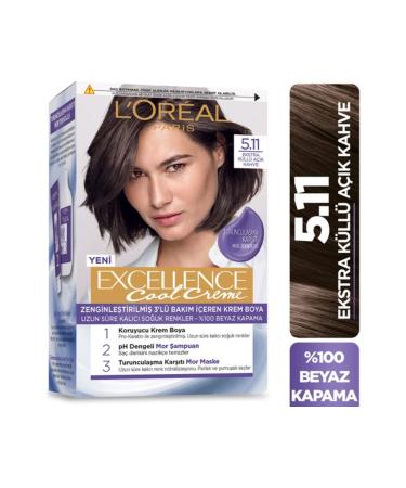 L'Oreal Paris L'or al Paris Excellence Cool Creme Hair Dye 5.11 Extra Ash Light Brown
