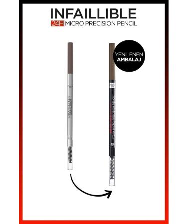 L'Oreal Paris Infaillible 24H Micro Precision Eyebrow Pencil - Brunette - Buy Online on GoSupps.com