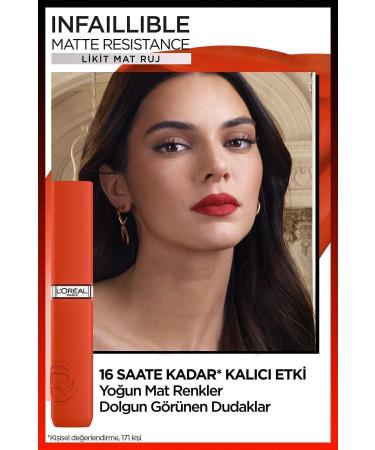 L'Oreal Paris Infaillible Matte Resistance Liquid Matte Lipstick - 300 Sun Bathing - Buy Online on GoSupps.com