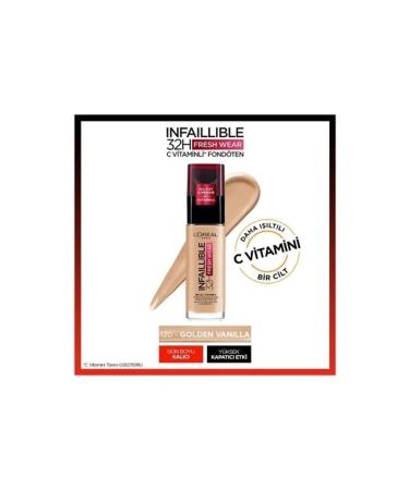 L'Oreal Paris Infallible 32h Fresh Wear Vitamin C Foundation 125 Natural Beige