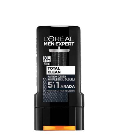 L'Oreal Paris Men Expert Total Clean 5 in 1 Charcoal Shower Gel 300 Ml Set of 3 - Buy Online on GoSupps.com
