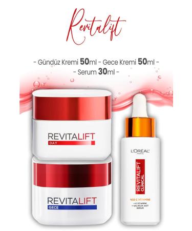 L'Oreal Paris Loreal Paris Revitalift Intensive Effect Day Cream 50 ml Night Cream 50 ml and Serum 30 ml