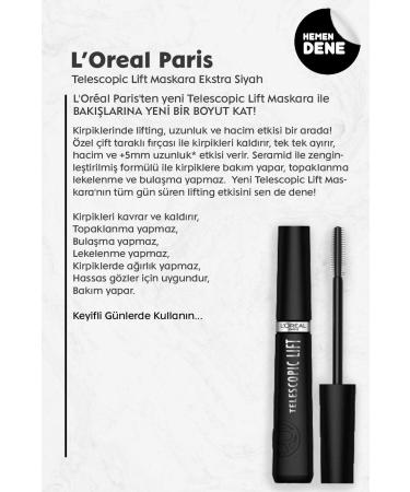L'Oreal Paris Telescopic Lift Mascara Extra Black X 2 Pieces