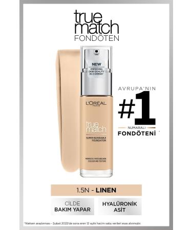 L'Oreal Paris L'Or al Paris True Match Caring Foundation - 1.5N Linen Neutral Undertone Concealer