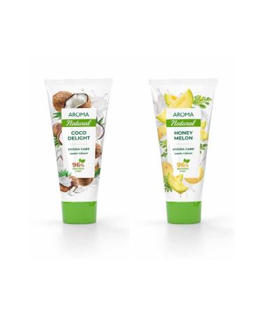 AROMA NATURAL COCO DELIGHT 75 ml + HONEY MELON 75 ml HAND CREAM