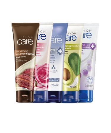 Avon Vitamin C Glycerin Cocoa Avocado Rose Essence 5-Piece Hand Cream Package