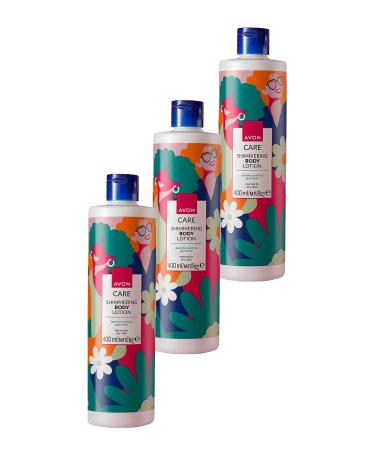 Avon Care Shimmering Jasmine Scented Body Lotion with Glycerin 400 Ml. Set of Three