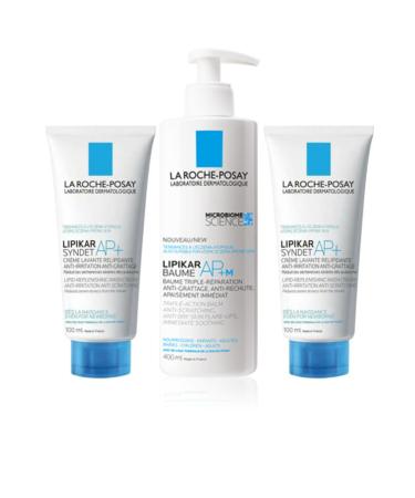 La Roche Posay Lipikar Baume Ap+m Moisturizing Balm 400 ml + Lipikar Syndet Ap+ 100 ml +100 ml