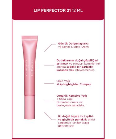 Clarins Lip Perfector 21 Soft Pink Glow