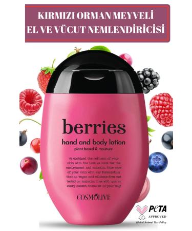 Cosmolive Red Forest Fruit Hand and Body Lotion Scented Moisturizing Cream 100 ml