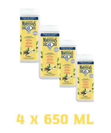 Efsoon Organics Vanilla Milk Bath and Shower Gel Advantage Package 650 ml X4