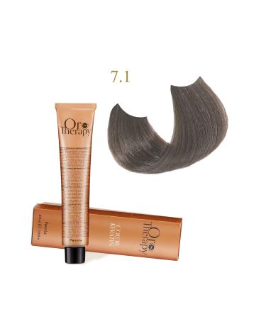 Fanola Oro Therapy 24k Color Keratin With Gold & Argan Oil 100ml (ammonia Free) 7.1 Blonde Ash