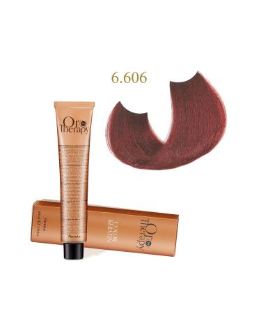 Fanola Oro Therapy 24k Color Keratin With Gold & Argan Oil 100ml (ammonia Free) 6.606 Dark Blonde Warm Red