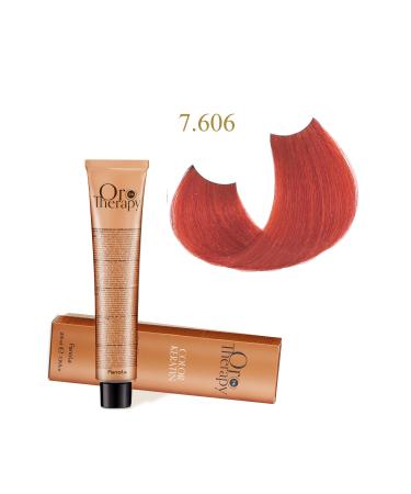 Fanola Oro Therapy 24k Color Keratin With Gold & Argan Oil 100ml (ammonia Free) 7.606 Blonde Warm Red