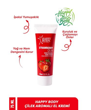 Happy Body Strawberry Hand Cream 75ml - Buy Online on GoSupps.com